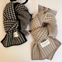 Scarves Brand Scarf Double Sided Student Outdoor Warmth Thickened Knitted High Quality Couple Gift Winter Wrap Shawls Neckerchief