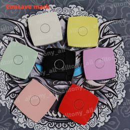 High Quality Fashion acrylic cosmetic portable mirror Folding Velvet dust bag mirror 7 colors with gift box