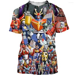 Men's T Shirts Mazinger Z 3D Print T-shirt Women O-Neck Short Sleeve Ufo Robot Oversized Streetwear Boys Kids Tees Harajuku Tops