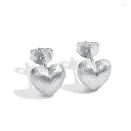 Stud Earrings Karloch S925 Pure Silver Ear Studs With Advanced Sense Of Love And Geometric Design Small Exquisite For Women