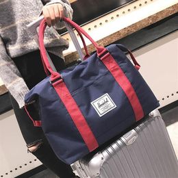 Travel Bag Canvas Duffle Weekend Portable Travelling Large Capacity Baggage Packing Cubes Luggage Organizer1316P