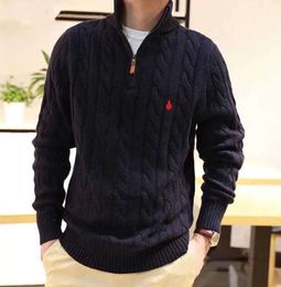 Winter mens hoodies sweatshirts turtleneck knit sweater long sleeve zipper hoody sweaters polo printed clothing 499
