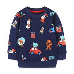 Clothing Sets Cartoon Baby Sweatshirt Autumn Long Sleeve Boy Hoodies Christmas Sport Shirt Year Costume 231204