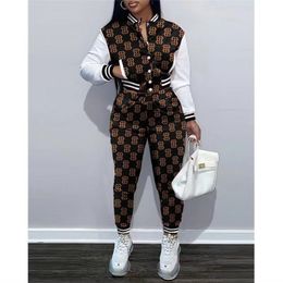 Autumn and Winter New Baseball Two Piece Set, Women's Forest Style Sexy, Light Luxury, High end, Versatile, Popular Fashion Brand