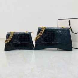2024Crocodile leather crossbody Purse Designer Women's Handbag Shoulder Bag High Quality Hourglass bag Luxury Designer bag handbag