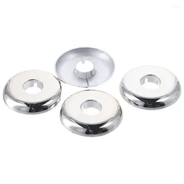 Kitchen Faucets 10 Pcs Round Hole Flush Valve Cover Bathroom 1/2 Inch ABS Electroplating Plumbing Plates Escutcheon Plate In Wall