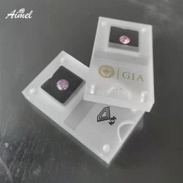 Acrylic Diamond Box Gem Display Easy Close Loose Organiser Exhibition Case Stone Identification Storage Jewellery Pouches Bags197c