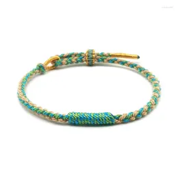 Charm Bracelets Exquisite Hand-knitted Multicolor Colourful Cotton Thread Lucky Bracelet For Women Rope Accessory Gifts