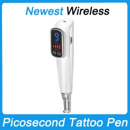 Portable Recharging Red Blue Light Plasma Laser Pen Tattoo Removal Blackhead Scar Treatment Skin Mole Freckle Dark Spot Remover Picosecond Pen Skin Beauty Care