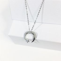 Solid 925 Sterling Silver Meteor Garden Moon Star Pendant Necklace 2 85grams J190711263B