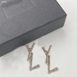 Fashion Designer Earrings For Women Stud Jewellery Gold Letter Hoop Earring Wedding Ear Y Studs 925 Silver Pendants With Box New 220214O