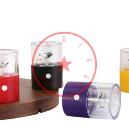 Newest Smoking Colourful Plastic USB Rechargeable Electric Dry Herb Tobacco Grind Spice Miller Grinder Crusher Grinding Portable Innovative Handpipes DHL