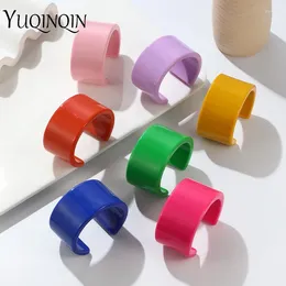 Bangle Big Colourful Resin Acrylic Cuff Open Bangles For Girls Wide Bracelets Women Party Fashion Jewellery Gifts