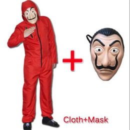Salvador Dali La Casa De Papel Money Heist Cos Jumpsuit Mask Costume Cosplay226k