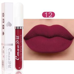 Lipstick Sexy Long Lasting Velvet Matte Lip Gloss Liquid Makeup Women Beauty Red Nonstick Cup Waterproof 18 Colour 231204