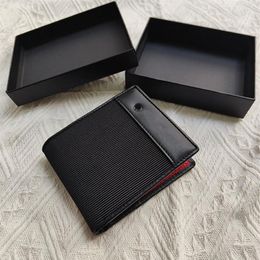 Men Wallet Card Holders Luxury Designer purse Women Credit Cards Fabric Style Top Red Leather European Popular Bags Trendy Slim Sh226Y