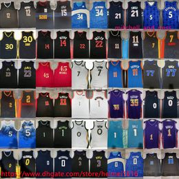 23-24 New City 77 Luka Basketball Doncic Jersey James Harden Paolo Banchero Anthony Edwards Bennedict Mathurin Victor Wembanyama Chet Holmgren Ausar Thompson Rose