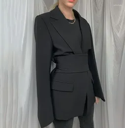 Women's Suits Selling 2023 Spring Autumn Simple Solid Colour Flared Sleeves Flip Collar Fashion Casual And Clothing