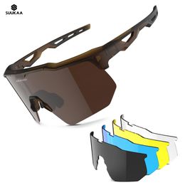 Outdoor Eyewear Selling Man Cycling Sunglasses Polarized Women Bike Glasses 5 Lens Running Fishing Eyewear Sports Bicycle Riding 231204