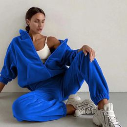 Womens Two Piece Pants Spring Brand Velvet Fabric Tracksuits Velour Hoody Track Suit Hoodies and Oversized Sportswear Pieces Set 231204