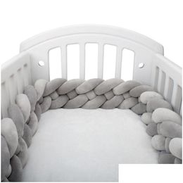 Bedding Sets 2M Baby Bumper Bed Braid Knot Pillow Cushion Solid Color for Infant Crib Protector Cot Room Decor Drop Ship Delivery Kids Dhr23