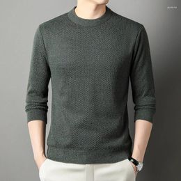 Men's Sweaters Luxury Oversized T-Shirt For Fall And Winter Fashion Long Sleeve Casual Wear Solid Basic Shirt Plus Size