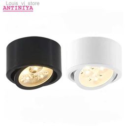 Night Lights 1Pcs Surface Mounted Adjustment Anti Glare LED Downlight 6W 10W 14W 18W 24W COB Spot Light Ceiling Lamp AC85-265V+Led Drive YQ231204