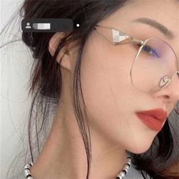 Sunglasses High Quality New product P family metal eyeglass female internet celebrity same polygonal large frame slimming face 57Y sunglasses