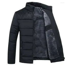 Men's Jackets 2023 Winter Men Plus Velvet Thick Mens Coats Solid Colour Casual Warm Windproof Jacket Fleece Outerwear