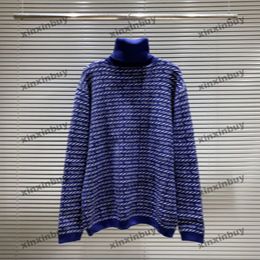 xinxinbuy Men designer Hoodie Sweatshirt Milan Letter jacquard long sleeve women blue Black white gray S-2XL