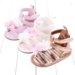Sandals 0-18M Baby Girls PU Leather Flower Infant Summer Shoes Hollow Out Non-Slip First Walkers Toddler