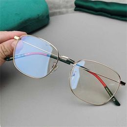 Sunglasses New High Quality Xiao Zhan's Silver Glasses Men gg0681 Ultra Light Titanium Alloy Square Full Frame Women Can Be Equipped Myopia Lenses