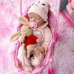 Dolls 17 Inch Baby Soft Body Realisticborn Full Vinyl Poseable Real Life Girl 231204