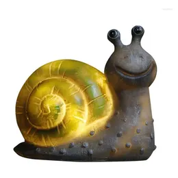 Garden Decorations Snail Decorative Solar Light Stakes Patio Lawn Outdoor Decoration Resin LED Lights