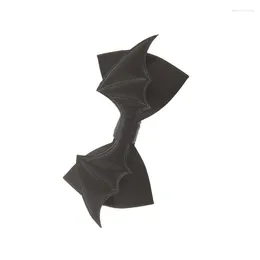 Bow Ties Pre-Tied Bowtie With Adjustable Strap Gothic Black Bat Wing Bowknot Necktie Neckwear For Halloween Party Cosplay Costume