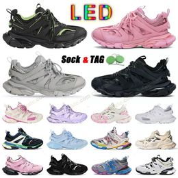 Women Designer Men Track Led 3.0 Casual Shoes Tracks 3 Sneaker Lighted Gomma Leather Trainer Nylon Printed Platform Sneakers Light Trainers Runner 7.0 2.0 4.0 Low Shoe