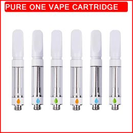 Pure One Vape Cartridges 0.8ml 1.0ml Press In Tip Carts Empty 510 Vape Carts Press in Tips Big Vaporizer E Cigarettes Cartridge