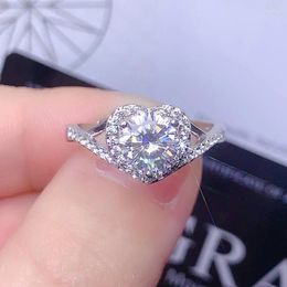 Cluster Rings CoLife Jewellery Fashion Engagement Ring 1ct D Colour Moissanite Silver For Wedding 925