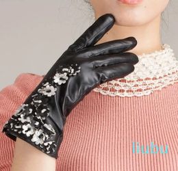Fingerless Gloves Fashion High Quality Luxury Imported Sheepskin Women Soft Leather Warm Wrist