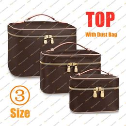 Ladies Fashion Casual Designer Cosmetic Bag NICE TOILETRY POUCH TOP Quality 5A Brown Flower Storage Bags Handbag M44396 M42265 M44255L