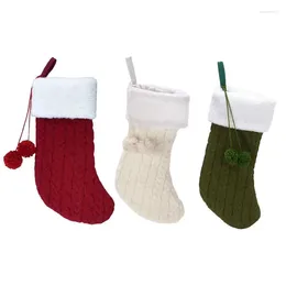 Christmas Decorations Knit Stockings Atmospheric Knitted With Multi Uses Seasonal Decors For Toys Chocolate Candy Gift