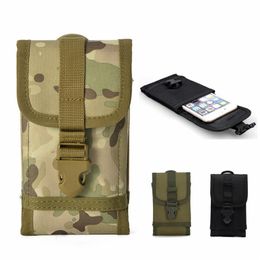 Tactical Backpack Molle Bag Phone Belt Pouch 600D Nylon Phone Cases Outdoor Camouflage Hiking Hunting Camping Travel Waist Bag270V
