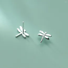 Stud Earrings 925 Sterling Silver Cute Insect Dragonfly Shape Women's Fashion Jewellery