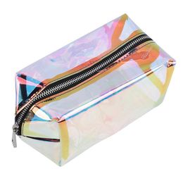 Design Women Cosmetic Bag Laser Makeup Case Transparent Beauty Organiser Pouch Female Jelly Clear Bags & Cases259H