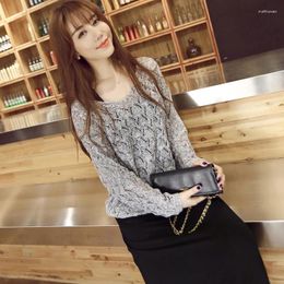 Work Dresses Korean Style Knitted Two-piece Set Women Outfit: Round Neck Loose Top Black Vest Long Dress 2pcs Casual