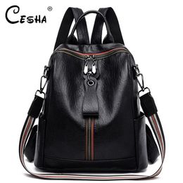 Luxury Soft Leather Women Travel bags High Qualtiy Durable Leather Backpack Fashion Large Capacity Girls229z