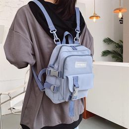 Fashion Small Backpack Canvas Women Mini Anti-theft Shoulder Bag School For Teenager Girls Backapck Female2384