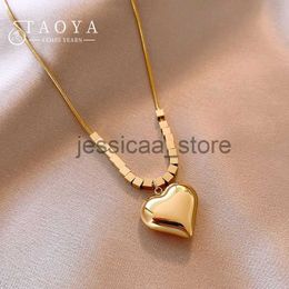Pendant Necklaces Non FadStainless steel Heart Pendant Necklace 2023 Women's Fashion Jewelry WeddParty Unusual Accessories For Girls Gift J231204