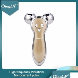 Face Care Devices Ckeyin 3D V Roller Ball Vibration Lifting Firming Body Slimming Wrinkle Removal Pse Mas Skin Beauty Device 48 220114 Dhm3V