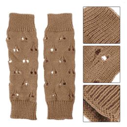 Knee Pads Gloves For Teen Girls Warm Women Crochet Fingerless Mittens Cold Weather Womens Hiking Outdoor